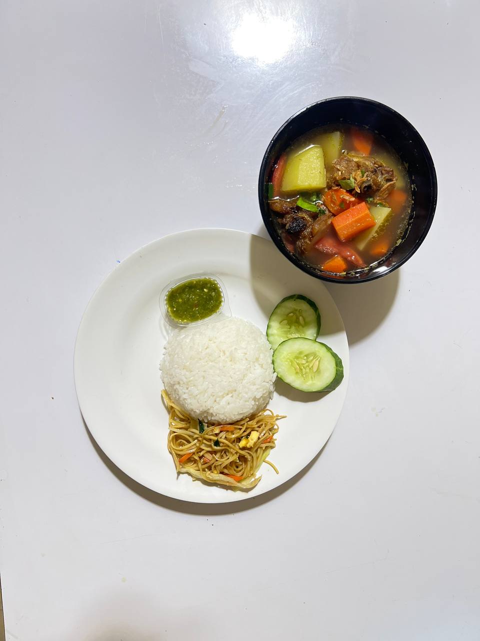 Nasi Sop Ayam Kentang Wortel